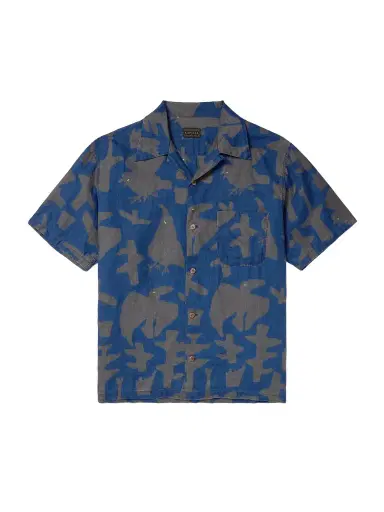 KAPITAL Convertible-Collar Printed Linen Shirt - Men | Thumbnail 1 KAPITAL Convertible-Collar Printed Linen Shirt - Men | Thumbnail 1