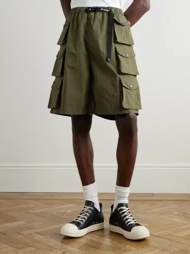 KAPITAL Cotton and Nylon-Blend Ripstop Drawstring Cargo Shorts - Men | Thumbnail 3 KAPITAL Cotton and Nylon-Blend Ripstop Drawstring Cargo Shorts - Men | Thumbnail 3