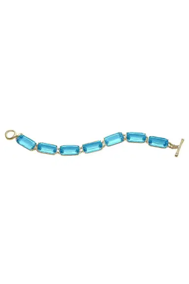 GOSHWARA Blue Topaz Single Line Gossip Bracelet | Thumbnail 1 GOSHWARA Blue Topaz Single Line Gossip Bracelet | Thumbnail 1