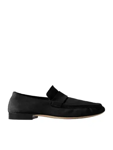 The Row Soft Suede Loafers | Thumbnail 1 The Row Soft Suede Loafers | Thumbnail 1