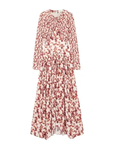 Isabel Marant Galina Asymmetric Gathered Draped Printed Stretch-jersey Maxi Dress | Thumbnail 1 Isabel Marant Galina Asymmetric Gathered Draped Printed Stretch-jersey Maxi Dress | Thumbnail 1