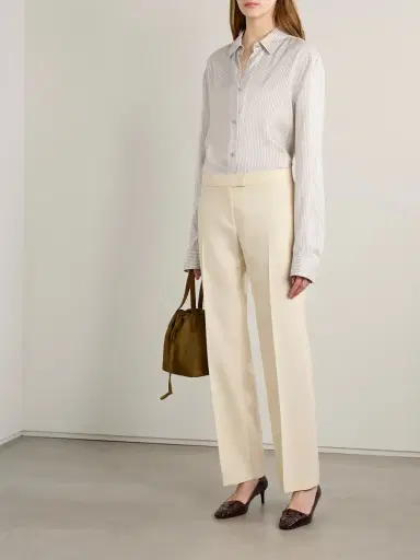 Khaite Argo Striped Silk Shirt | Thumbnail 2 Khaite Argo Striped Silk Shirt | Thumbnail 2