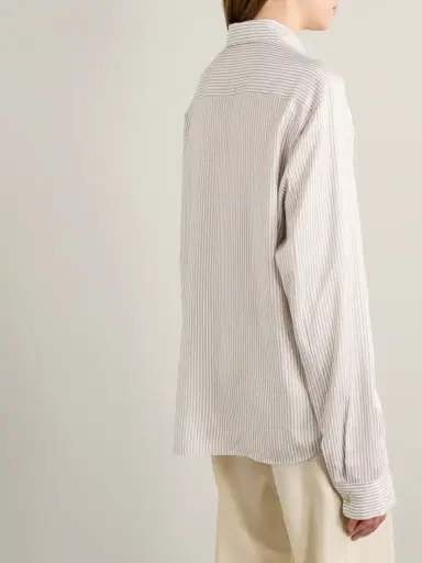 Khaite Argo Striped Silk Shirt | Thumbnail 4 Khaite Argo Striped Silk Shirt | Thumbnail 4