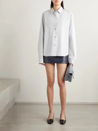 Khaite Jett Leather Mini Skirt | Thumbnail 2 Khaite Jett Leather Mini Skirt | Thumbnail 2