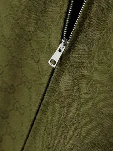 Gucci Leather-trimmed Cotton-blend Canvas-jacquard Jacket | Thumbnail 5 Gucci Leather-trimmed Cotton-blend Canvas-jacquard Jacket | Thumbnail 5