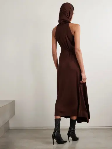 Victoria Beckham Hooded Stretch-jersey Midi Dress | Thumbnail 3 Victoria Beckham Hooded Stretch-jersey Midi Dress | Thumbnail 3