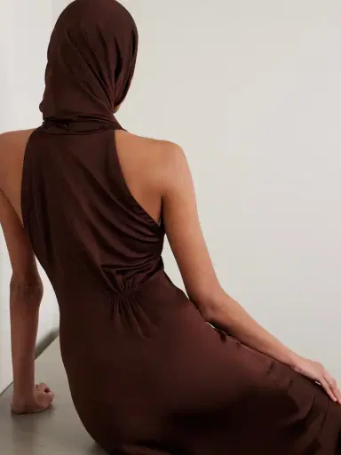 Victoria Beckham Hooded Stretch-jersey Midi Dress | Thumbnail 5 Victoria Beckham Hooded Stretch-jersey Midi Dress | Thumbnail 5
