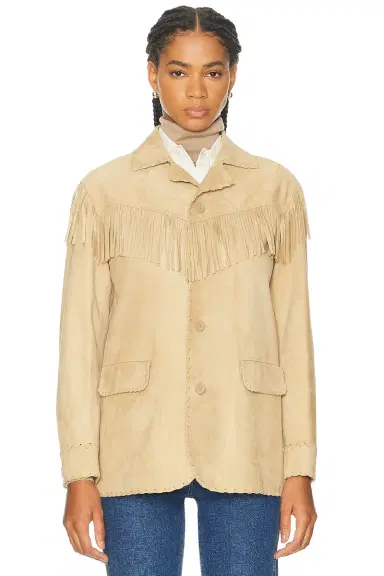 Ralph Lauren Collection Ryland Fringe-Trim Lamb-Suede Jacket | Thumbnail 2 Ralph Lauren Collection Ryland Fringe-Trim Lamb-Suede Jacket | Thumbnail 2