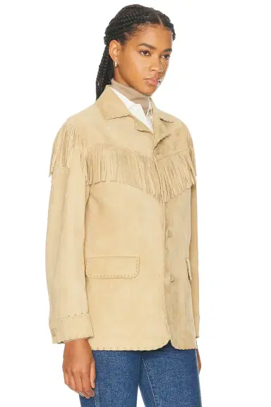 Ralph Lauren Collection Ryland Fringe-Trim Lamb-Suede Jacket | Thumbnail 3 Ralph Lauren Collection Ryland Fringe-Trim Lamb-Suede Jacket | Thumbnail 3