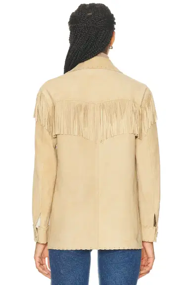 Ralph Lauren Collection Ryland Fringe-Trim Lamb-Suede Jacket | Thumbnail 4 Ralph Lauren Collection Ryland Fringe-Trim Lamb-Suede Jacket | Thumbnail 4