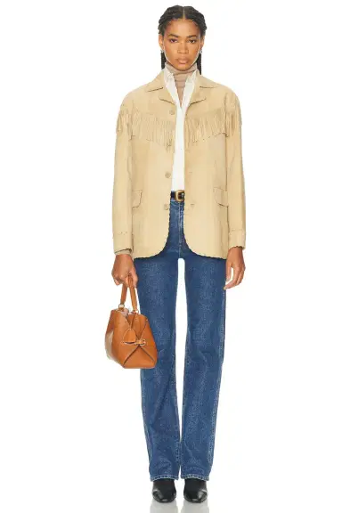 Ralph Lauren Collection Ryland Fringe-Trim Lamb-Suede Jacket | Thumbnail 5 Ralph Lauren Collection Ryland Fringe-Trim Lamb-Suede Jacket | Thumbnail 5
