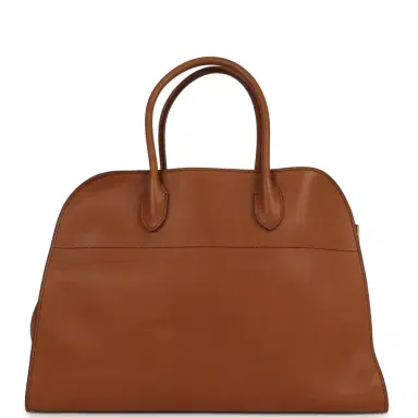 The Row The Row Soft Margaux 15 Cuir Saddle Leather Gold Hardware | Thumbnail 1 The Row The Row Soft Margaux 15 Cuir Saddle Leather Gold Hardware | Thumbnail 1