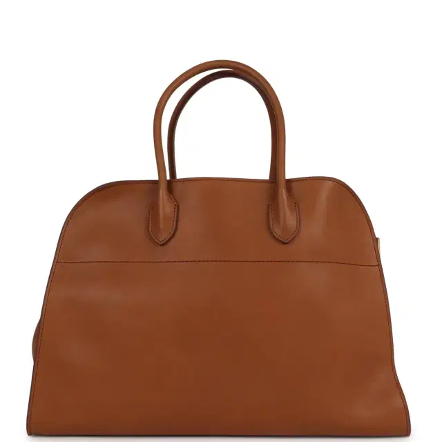The Row Soft Margaux 15 Cuir Saddle Leather Gold Hardware The Row Soft Margaux 15 Cuir Saddle Leather Gold Hardware