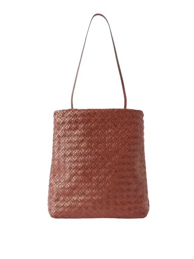 The Row Lilou Woven Textured-leather Shoulder Bag