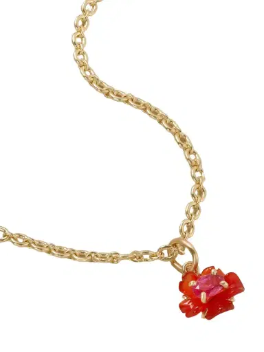 Irene Neuwirth Tropical Flower 18-karat Gold, Fire Opal And Rubellite Necklace | Thumbnail 1 Irene Neuwirth Tropical Flower 18-karat Gold, Fire Opal And Rubellite Necklace | Thumbnail 1