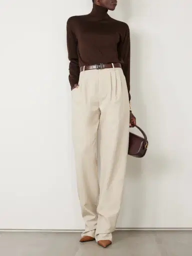 Saint Laurent Wool, Cashmere And Silk-blend Turtleneck Sweater | Thumbnail 2 Saint Laurent Wool, Cashmere And Silk-blend Turtleneck Sweater | Thumbnail 2