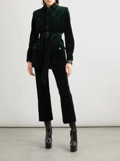 Saint Laurent Belted Velvet Jacket | Thumbnail 2 Saint Laurent Belted Velvet Jacket | Thumbnail 2