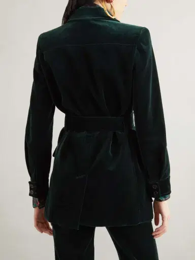 Saint Laurent Belted Velvet Jacket | Thumbnail 4 Saint Laurent Belted Velvet Jacket | Thumbnail 4
