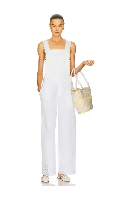 Helsa The Summer Overalls With Vintage Swiss Embroidery | Thumbnail 7 Helsa The Summer Overalls With Vintage Swiss Embroidery | Thumbnail 7