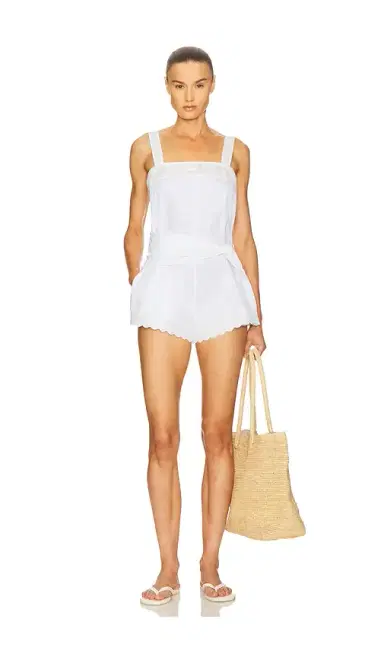 Helsa The Summer Playsuit With Vintage Swiss Embroidery | Thumbnail 6 Helsa The Summer Playsuit With Vintage Swiss Embroidery | Thumbnail 6