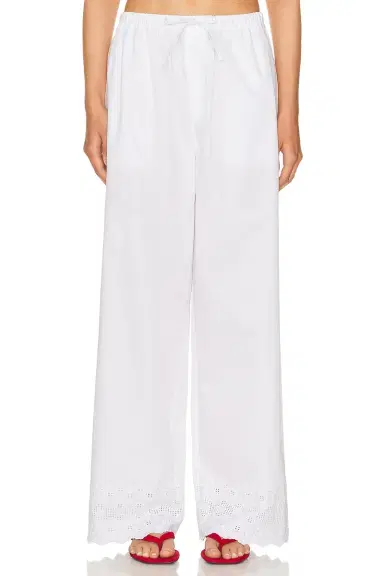 Helsa The Summer Pant With Vintage Swiss Embroidery | Thumbnail 3 Helsa The Summer Pant With Vintage Swiss Embroidery | Thumbnail 3