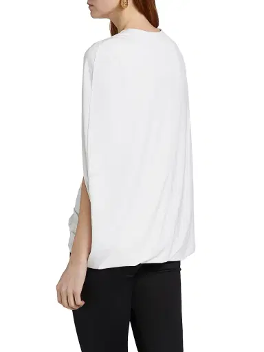 Rosetta Getty Women's Draped Round-Neck Cape Top - White - Size XS | Thumbnail 5 Rosetta Getty Women's Draped Round-Neck Cape Top - White - Size XS | Thumbnail 5