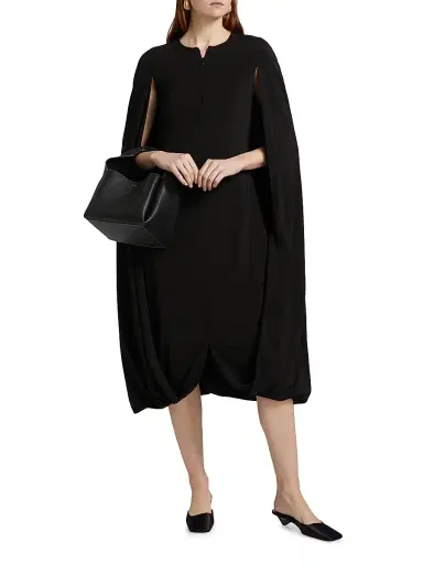 Rosetta Getty Women's Fold Cape Cocoon Dress | Thumbnail 3 Rosetta Getty Women's Fold Cape Cocoon Dress | Thumbnail 3