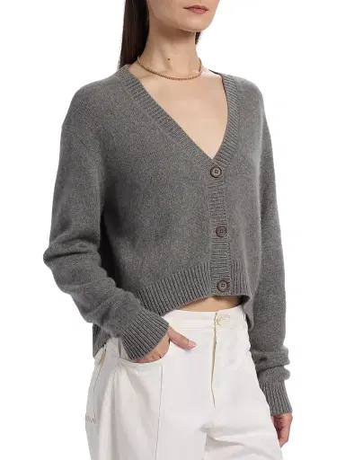 The Elder Statesman Women's Boxy Cashmere Cardigan | Thumbnail 4 The Elder Statesman Women's Boxy Cashmere Cardigan | Thumbnail 4
