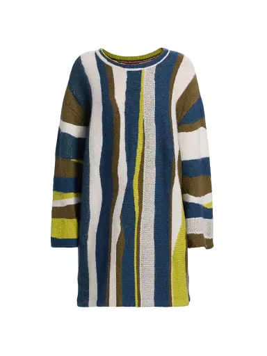 The Elder Statesman Women's Nora Shore Striped Cotton Tunic - Shore Multi | Thumbnail 1 The Elder Statesman Women's Nora Shore Striped Cotton Tunic - Shore Multi | Thumbnail 1