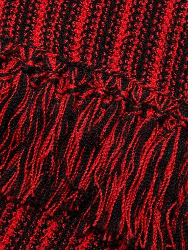 The Elder Statesman Women's Stripe Scoopneck Fringe Dress - Black Tomato | Thumbnail 7 The Elder Statesman Women's Stripe Scoopneck Fringe Dress - Black Tomato | Thumbnail 7