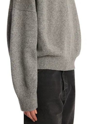 Khaite Women's Wolfe Drop-Shoulder Cashmere Sweater - Fog | Thumbnail 5 Khaite Women's Wolfe Drop-Shoulder Cashmere Sweater - Fog | Thumbnail 5