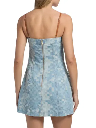 Ramy Brook Women's Luis Patchwork Denim Minidress | Thumbnail 5 Ramy Brook Women's Luis Patchwork Denim Minidress | Thumbnail 5