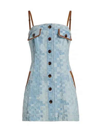 Ramy Brook Women's Luis Patchwork Denim Minidress | Thumbnail 1 Ramy Brook Women's Luis Patchwork Denim Minidress | Thumbnail 1