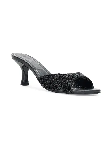 Staud Women's Brigitte 55MM Beaded Kitten-Heel Sandals - Black - Size 11 | Thumbnail 2 Staud Women's Brigitte 55MM Beaded Kitten-Heel Sandals - Black - Size 11 | Thumbnail 2