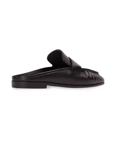 Black Suede Studio Women's Gabby Backless Leather Loafers - Black Leather - Size 12 | Thumbnail 5 Black Suede Studio Women's Gabby Backless Leather Loafers - Black Leather - Size 12 | Thumbnail 5