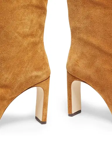 Staud Women's Wally Suede 90MM Heeled Boots | Thumbnail 3 Staud Women's Wally Suede 90MM Heeled Boots | Thumbnail 3