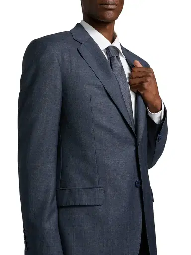 Emporio Armani Men's Plaid Wool Single-Breasted Suit - Grey - Size 44 | Thumbnail 6 Emporio Armani Men's Plaid Wool Single-Breasted Suit - Grey - Size 44 | Thumbnail 6