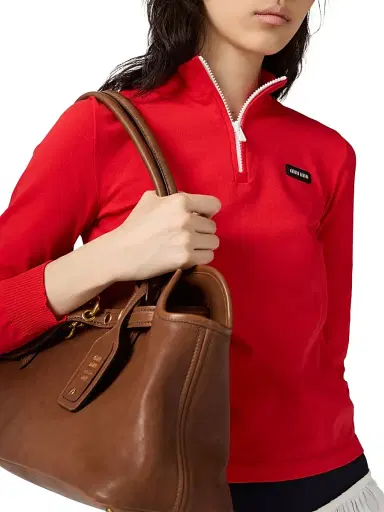 Miu Miu Women's Technical Yarn Sweater - Red - Size 4 | Thumbnail 4 Miu Miu Women's Technical Yarn Sweater - Red - Size 4 | Thumbnail 4