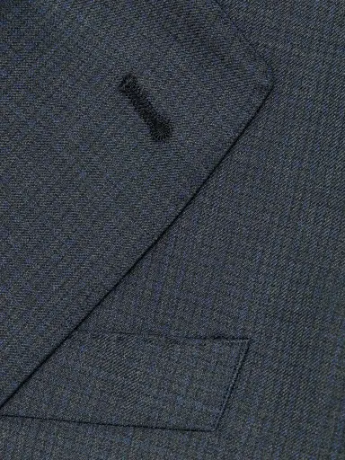 Emporio Armani Men's Micro Check Wool Single-Breasted Suit - Grey Blue | Thumbnail 7 Emporio Armani Men's Micro Check Wool Single-Breasted Suit - Grey Blue | Thumbnail 7