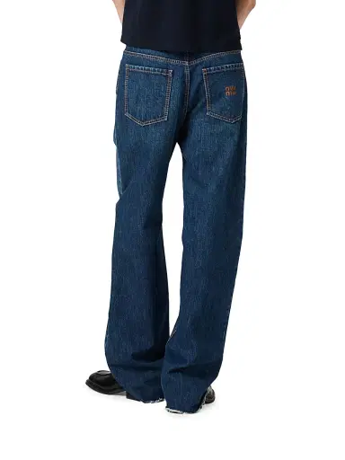 Miu Miu Women's Denim Jeans - Blue | Thumbnail 3 Miu Miu Women's Denim Jeans - Blue | Thumbnail 3
