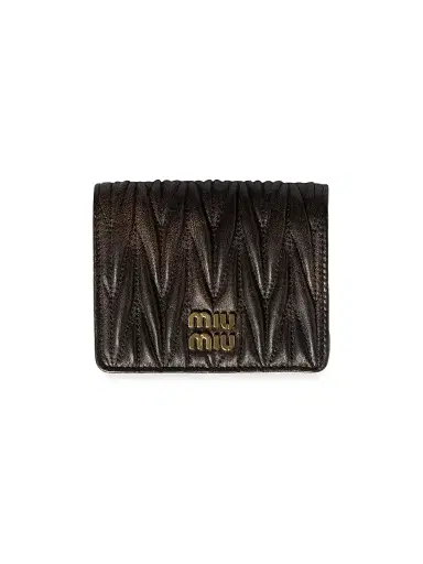 Miu Miu Women's Matelassé Nappa Leather Wallet - Brown | Thumbnail 1 Miu Miu Women's Matelassé Nappa Leather Wallet - Brown | Thumbnail 1