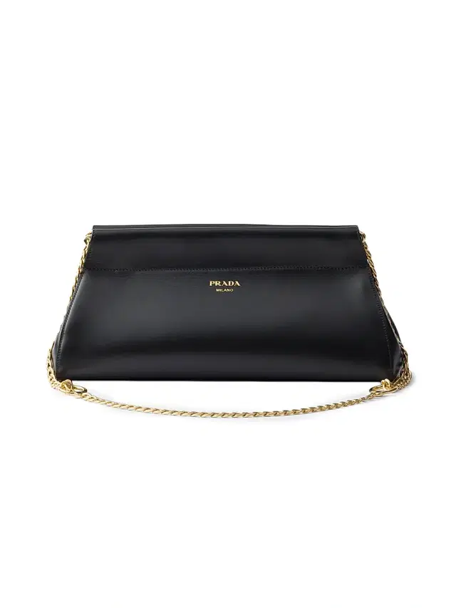 Prada Women's Enchaîné Leather Shoulder Bag - Black