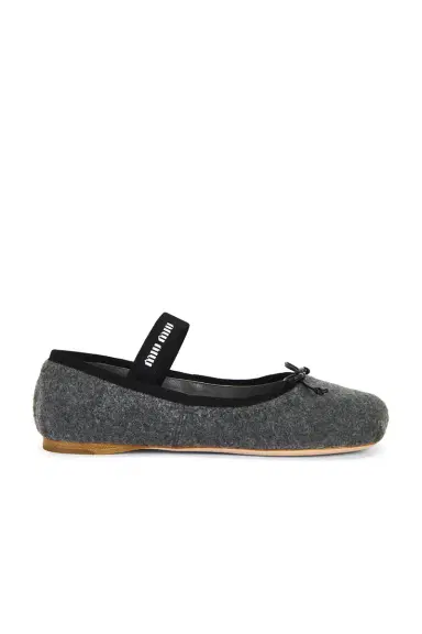 Miu Miu Ballerina Flat | Thumbnail 1 Miu Miu Ballerina Flat | Thumbnail 1