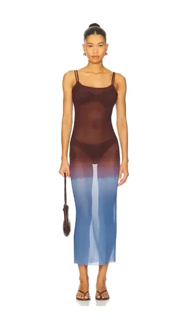 WeWoreWhat Mesh Scoop Maxi Slip | Thumbnail 1 WeWoreWhat Mesh Scoop Maxi Slip | Thumbnail 1