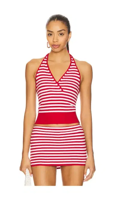 Frankies Bikinis Dylan Cloud Knit Halter Top | Thumbnail 1 Frankies Bikinis Dylan Cloud Knit Halter Top | Thumbnail 1