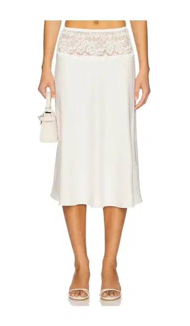 Frankies Bikinis Harper Satin Midi Skirt | Thumbnail 1 Frankies Bikinis Harper Satin Midi Skirt | Thumbnail 1