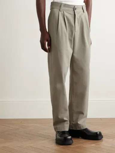 AGOLDE Slater Straight-Leg Pleated Cotton-Twill Trousers - Men | Thumbnail 3 AGOLDE Slater Straight-Leg Pleated Cotton-Twill Trousers - Men | Thumbnail 3