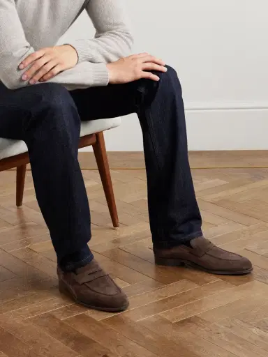 Loro Piana Sergio Walk Suede Penny Loafers - Men | Thumbnail 2 Loro Piana Sergio Walk Suede Penny Loafers - Men | Thumbnail 2