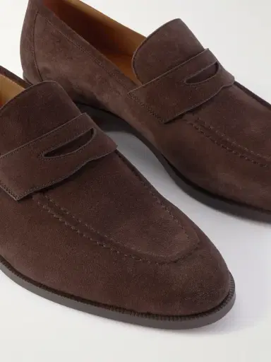 Loro Piana Sergio Walk Suede Penny Loafers - Men | Thumbnail 5 Loro Piana Sergio Walk Suede Penny Loafers - Men | Thumbnail 5