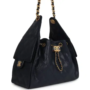 Chanel Chanel Small 25 Hobo Bag Dark Navy Caviar Antique Gold Hardware | Thumbnail 2 Chanel Chanel Small 25 Hobo Bag Dark Navy Caviar Antique Gold Hardware | Thumbnail 2